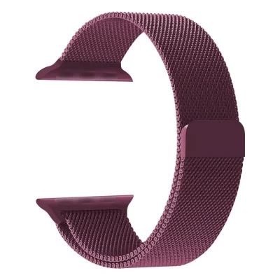 Plum | Apple Watch Milanese Magnetic Loop Strap | Stainless Steel Band  | 42mm / 44mm / 45mm thumbnail 4