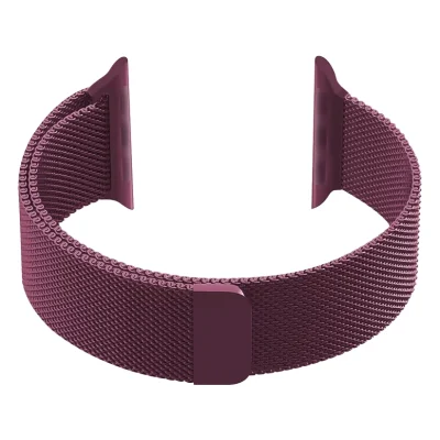 Plum | Apple Watch Milanese Magnetic Loop Strap | Stainless Steel Band  | 42mm / 44mm / 45mm thumbnail 3
