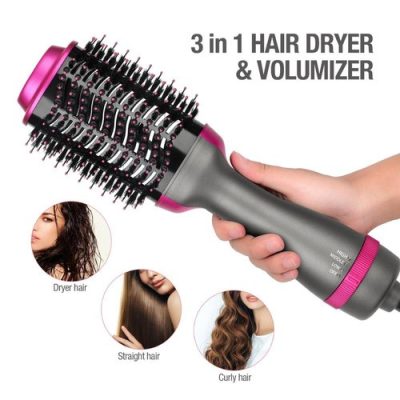 One Step Hot Air Brush | 3-in-1 Dryer, Straightener & Volumizer for Effortless Styling thumbnail 2