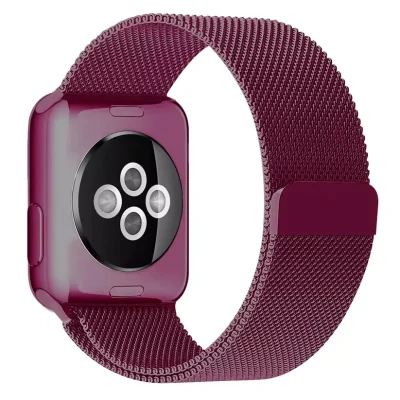 Plum | Apple Watch Milanese Magnetic Loop Strap | Stainless Steel Band  | 42mm / 44mm / 45mm thumbnail 2