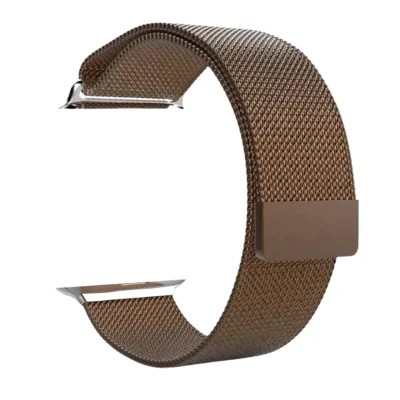 Coffee Color | Apple Watch Milanese Magnetic Loop Strap | Stainless Steel Band  | 42mm / 44mm / 45mm thumbnail 4