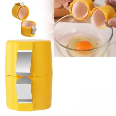 Efficient Egg Opener & Egg Shell Cracker Tool | Stainless Steel Egg Shell Opener Kitchen Gadget for Raw & Boiled Eggs | Random color thumbnail 5