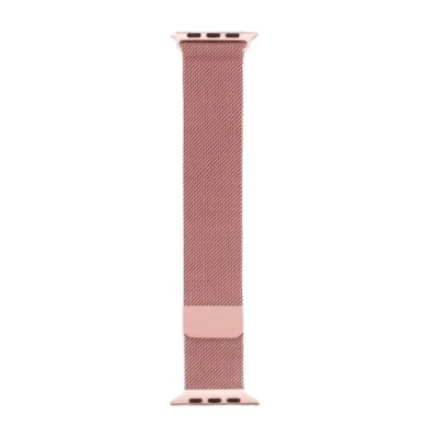 Rose Pink | Apple Watch Milanese Magnetic Loop Strap | Stainless Steel Band  | 42mm / 44mm / 45mm thumbnail 2