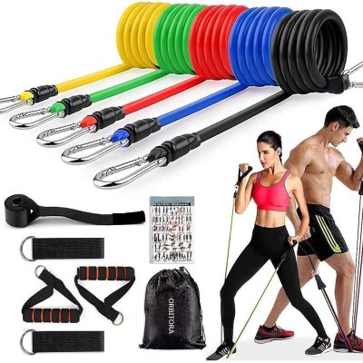 Gym Belt with Box | 5-in-1 Power Exercise Resistance Band Set | Adjustable Fitness Equipment for All thumbnail 6