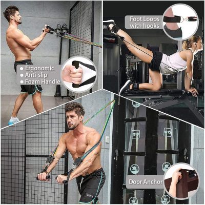 Gym Belt with Box | 5-in-1 Power Exercise Resistance Band Set | Adjustable Fitness Equipment for All thumbnail 4
