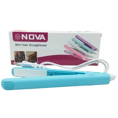 Mini Portable Ceramic Hair Straightener & Curler | Frizz-Free Smooth Hair | Random Color thumbnail 10