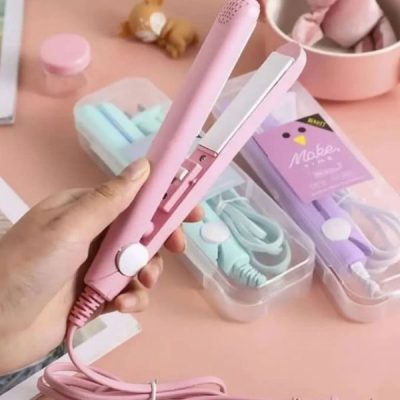 Mini Portable Ceramic Hair Straightener & Curler | Frizz-Free Smooth Hair | Random Color thumbnail 9