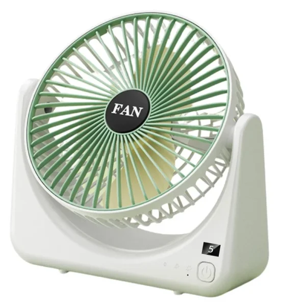 Circular Rechargeable Desktop  Fan | Model QL-01 | 3 Speed Personal Cooling Fan | Quiet Air Circulator for Home, Office & Travel | Random Color